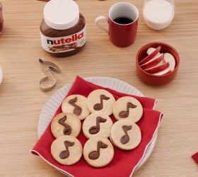 Christmas Note Cookies with Nutella