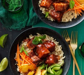 Crispy Sweet and Sour Pork Belly Salad