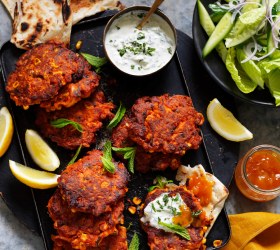 Butter Chicken and Vegetable Fritters