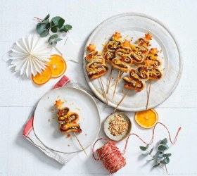 Nutella and Pampas Puff Pastry Christmas Tree Skewers