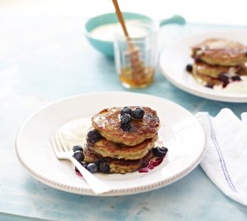 Banana, Blueberry and Almond Pancakes