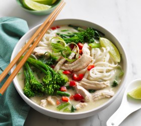 Thai Green Curry Chicken Noodle Soup