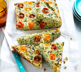 Cheese and Vegetable Rice Slice