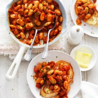 Smokey Butter Beans with Tomato and Chorizo