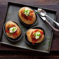 Jacket Potatoes With Meatballs