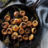 BBQ Mushroom Skewers with Rosemary Gremolata