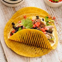 Pork Carnitas, Black Beans, Salsa