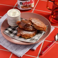 Carrot Cake Fritters with Nutella