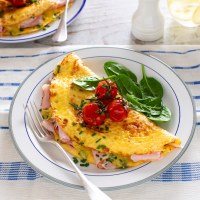 Fluffy Cheese & Ham Omelette