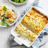 Chicken and Mushroom Crepe Bake