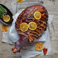 Baked Ham with Chipotle Orange Glaze