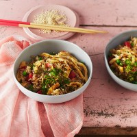 Fried Rice with Sliced Egg Omelette
