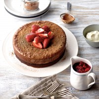 Chocolate Mudcake with Berry Sauce