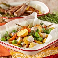 Roasted Moroccan Potato and Carrot Salad