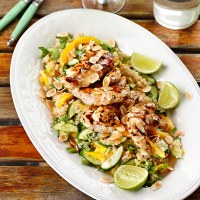Chilli Chicken with Minted Cucumber Quinoa Salad