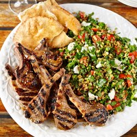 Za'atar Crusted Lamb Cutlets with Freekeh Tabbouleh