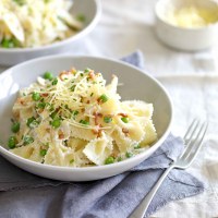Pea, Bacon and Ricotta Alfredo