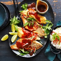 White Fish Fillets with Tamarind Lime and Chilli Sauce