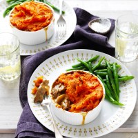 Beef Stroganoff and Sweet Potato Pot Pies