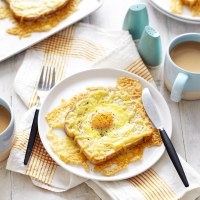 Baked Egg and Cheese Toasts