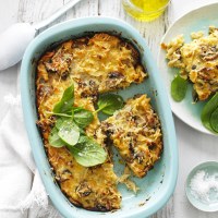 Leek and Mushroom Pasta Frittata