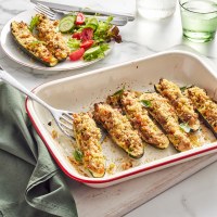 Stuffed Zucchini Parmesan Boats