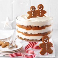Gingerbread and caramel trifle