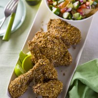 Dukkah Crusted Chicken Pieces with Lime