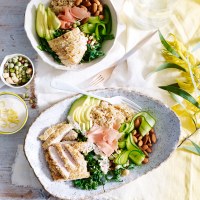Sesame Chicken and Brown Rice Salad Bowl