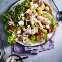 Fattoush and Chicken Warm Salad