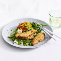 Chicken Breast Strips with Sweet Potato Rosti
