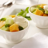 Minty Melon with Ginger Yoghurt