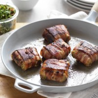 Pork and Mushroom Bacon Wrapped Patties