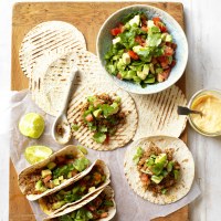 Mushroom and Beef Soft Shell Tacos