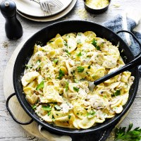 Creamy Mushroom and Three-Cheese Ravioli