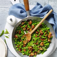 Bacon, Peas and Mushrooms