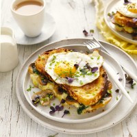 Creamy Mushroom Croque Madame
