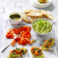 Smoked Salmon on Avocado With Special Dressing