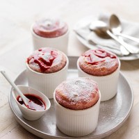 Hot Raspberry Souffles