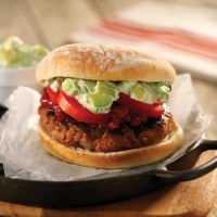 Lamb Burger with Avocado and Chilli Jam