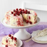 Raspberry Ripple & Peppermint Crisp Ice-Cream Cake