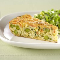 Smoked Salmon and Ricotta Frittata with Shredded Endive Salad