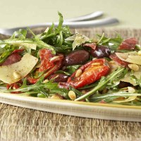 Crispy Salami, Tomato & Pine Nut Salad