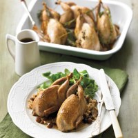 Porcini Quail with Sultanas