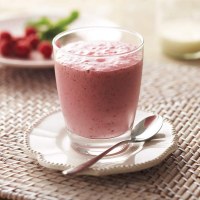 Minted Raspberry, Vanilla Bean and Farmdale Light Milk Smoothie
