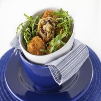 Golden Breaded Mushroom Medley Risotto Balls