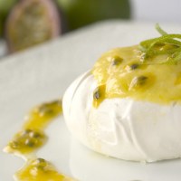 Meringue Nests with Lime Curd and Passion fruit