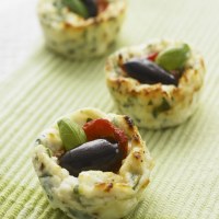 Mini Roast Capsicum and Olive Baked Ricotta