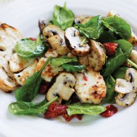 Greek-style Mushrooms with Haloumi