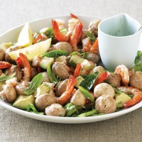 Marinated Mushroom Prawn & Avocado Cocktail